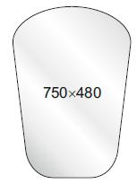 Зеркало. Размер: 750*480 мм