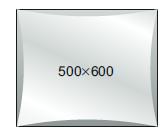 Зеркало. Размер: 500*600 мм
