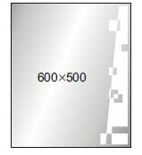 Зеркало. Размер: 600*500 мм