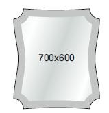 Зеркало. Размер: 700*600 мм