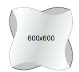 Зеркало. Размер: 600*600 мм