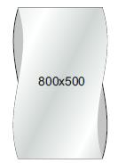 Зеркало. Размер: 500*500 мм