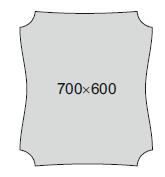 Зеркало. Размер: 700*600 мм