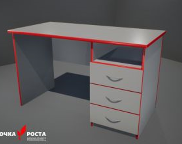 Стол письменный со встроенной тумбой 3 ящика