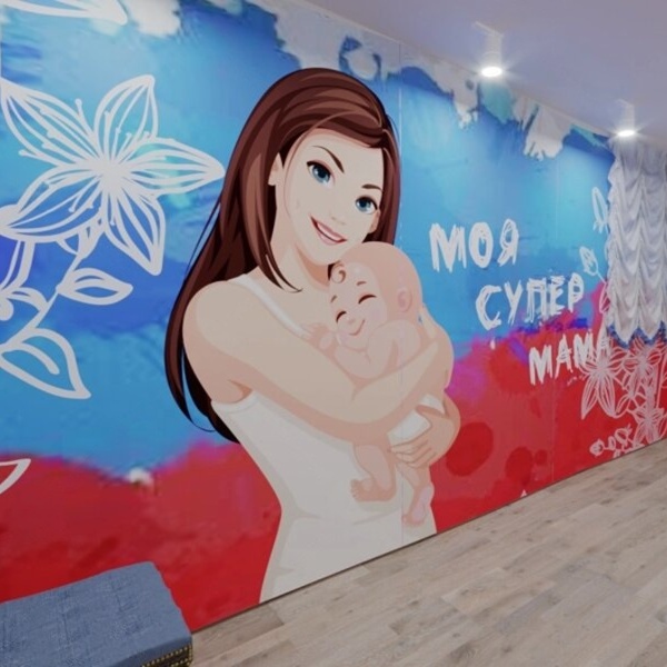 Занавес для сцены «День матери» (2,9х5,4м)